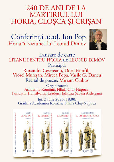 Conferință susținută de academicianul Ion Pop „Horia în viziunea lui Leonid Dimov”